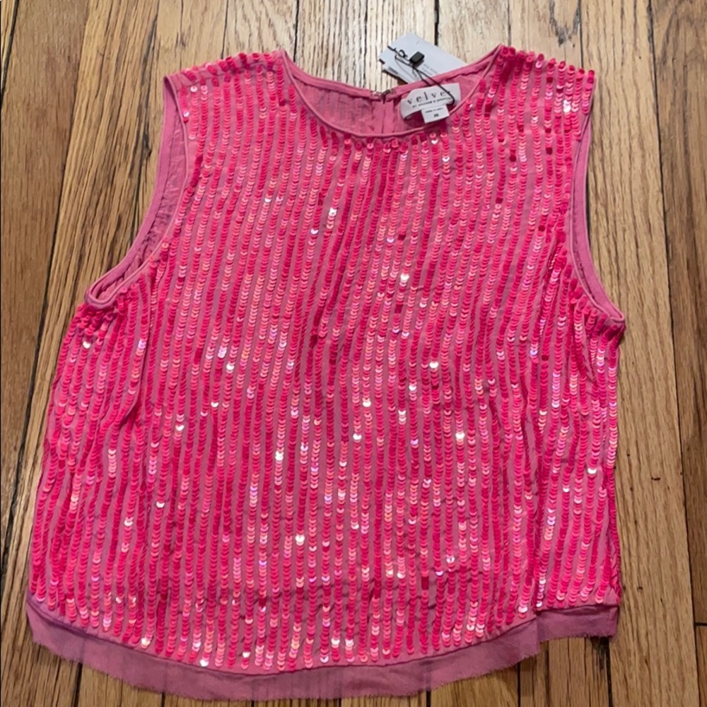 Pink sequence top